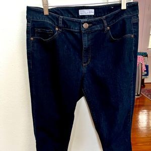 LOFT Curvy Dark Skinny Jeans